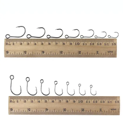 High Carbon Steel Big Eye Single Fish Lure Hooks for Carp Fishing Tackle