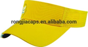 Fashion yellow visor with printing logo