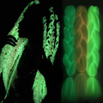 Party For Braiding 24inch 100g glowing synthetic jumbo braids shining hair in the darkness soft braiding hair extensions