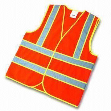 Reflective Safety Vest in Various Colors, Made of 100% Polyester Tricot