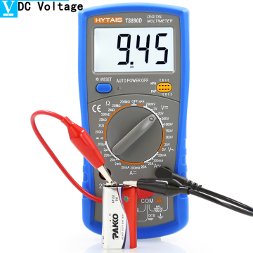 TS890D Digitale multimeter: Auto Ranging AC/DC -spanningsmeter met NCV, zaklamp en achterlicht