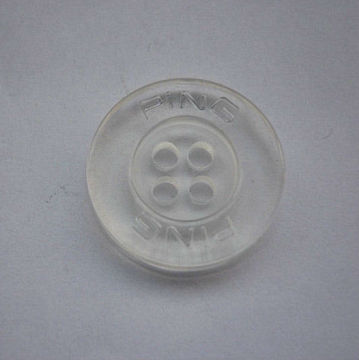 4 holes clear resin button
