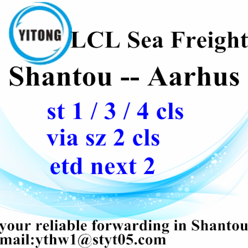 Shantou LCL Ocean Shipping Forwarder to Aarhus