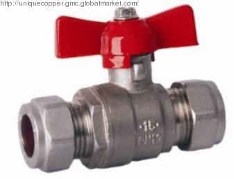 XY-QF-011 Brass Plated Nickel Ball Valve