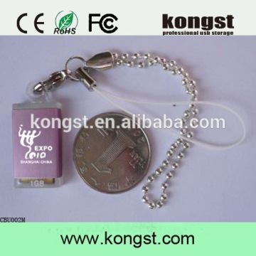 Wholesale bulk low price wholesale ultra-thin mini usb 2.0 flash drive with keychain