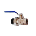 3/4" NPT Full Flow Blue Handle Wheel Brass Boiler Drain Valve