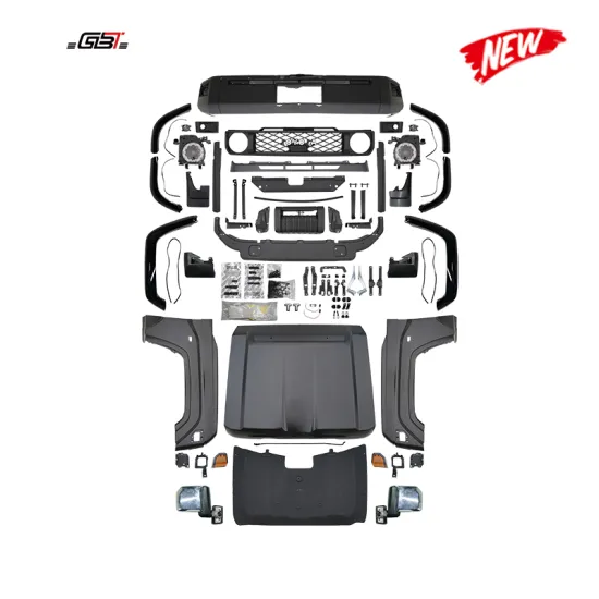 2024 Newest GBT Land Cruiser 70 Series Upgrade Body Kit - Front Bumper and Headlight for 2002-2022 Toyota Land Cruiser 70 to 76 Series