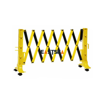 Black & Yellow Portable Plastic Road Safety Expanding Barrier