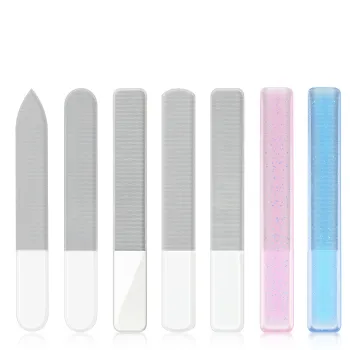 Nano Glass Nail File with Case: Professional Home Nail Art and Personal Care Tool Set