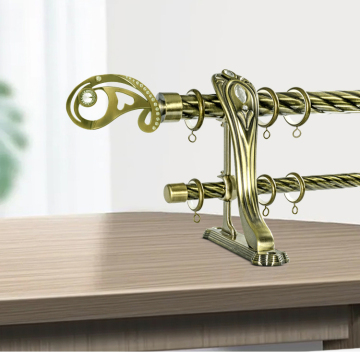 Spring-shaped rhinestone head Curtain Rods
