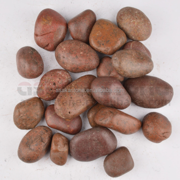 Natural Red Cobblestones: Polished River Rock for Outdoor Garden and Balcony Decor