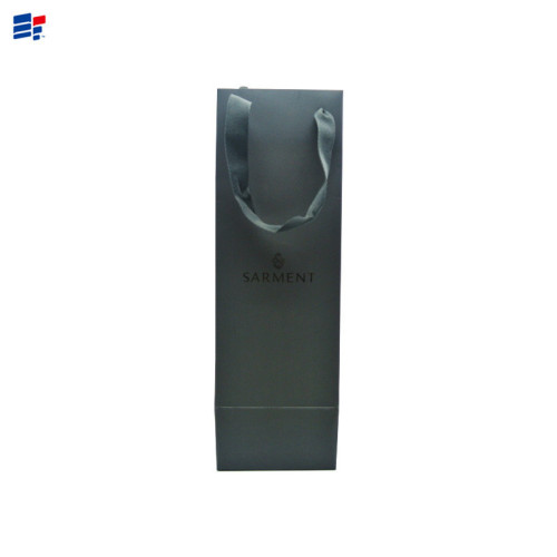 Luxury wine black paper gift bag