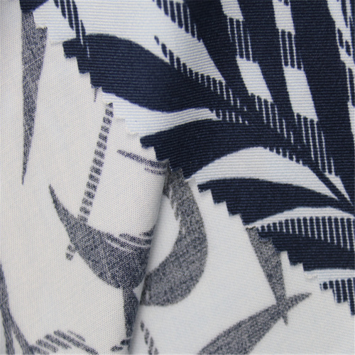 Leaf Print With Rayon Twill Fabric