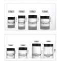 Clear jar w/Black lid