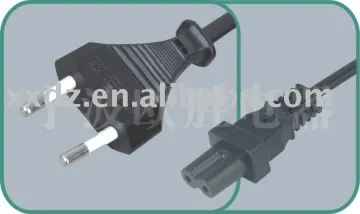 European power cord with IEC C7