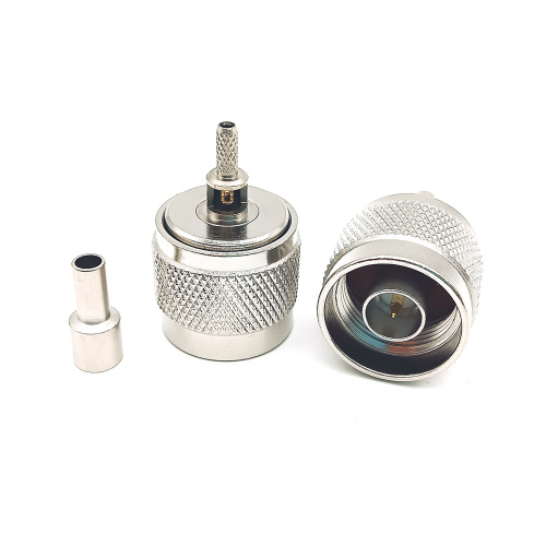 Straight Crimp Solder N Male Plug Coaxial Connector