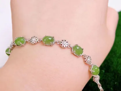 925 Silver & Hetian Jade Bracelet Sets for Women - Jewelry Gift Ideas