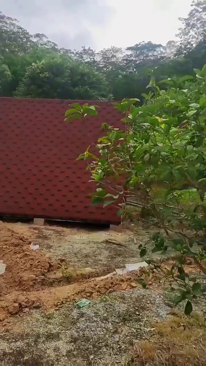 Portable Wooden Pavilion with Simulated Straw Roof Design