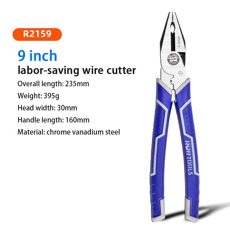 Industrial grade labor saving wire pliers 9 inch multi function wire stripper crimping pliers