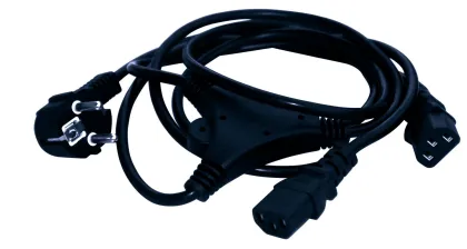 Black 2m/3m/5m/10m Water Resistant Ac Power Electrical Extension Cords