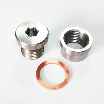stainless steel bung nut M12X1.25 with gasket