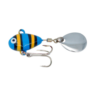 1Pcs Rotating Metal VIB 2.1cm Vibration Bait Spinner Spoon for Trout and Winter Fishing