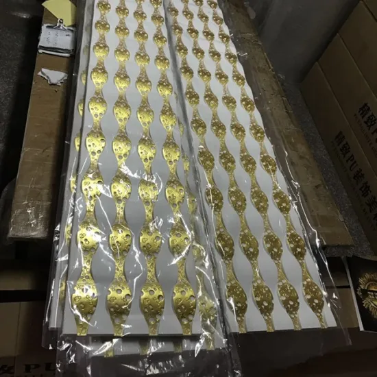 Gold-Colored PU Material Stair Panel - 2.4m Length