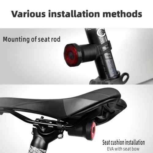 બાઇક ટેઈલ લાઇટ એમટીબી રોડ બાઇક નાઇટ સાયકલિંગ રીઅર લાઇટ સ્માર્ટ બ્રેક સેન્સર ચેતવણી લાઇટ વોટરપ્રૂફ સાયકલ એસેસરીઝ