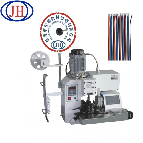 Descascador e crimpador semiautomático para cabos multinúcleos