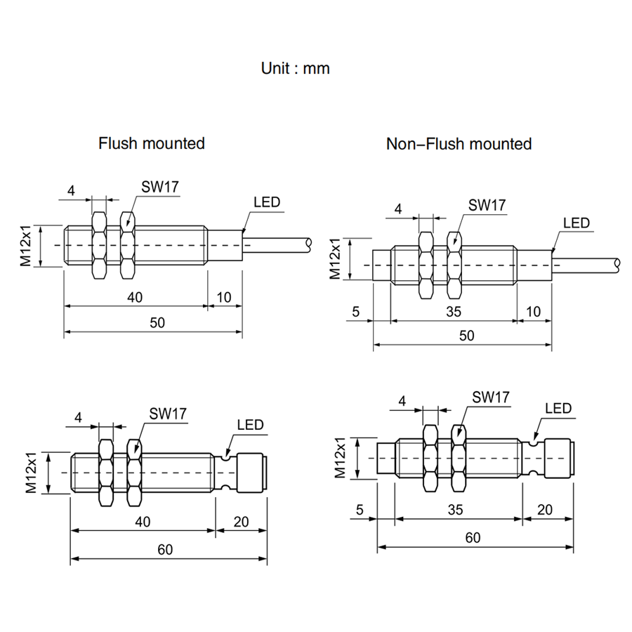 M12 Inductive Proximity Sensor 