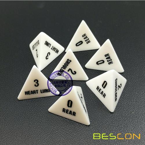 Custom 4 Sides Dice in Various Effect of Transparent or Opaque