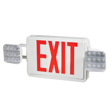 Durable combination emergency light and exit sign