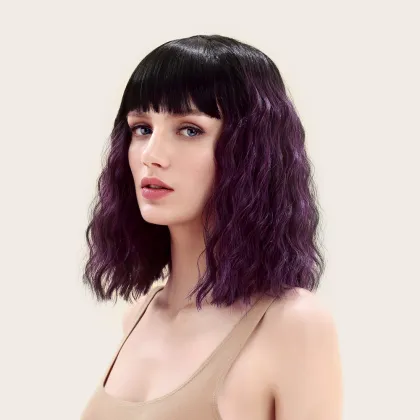 Rebecca Bangs Bob Short Curly Heat Resistant Wig Fashion Style Chemical Fiber Wig Loose Hair Lace Fron for men hair growth spray