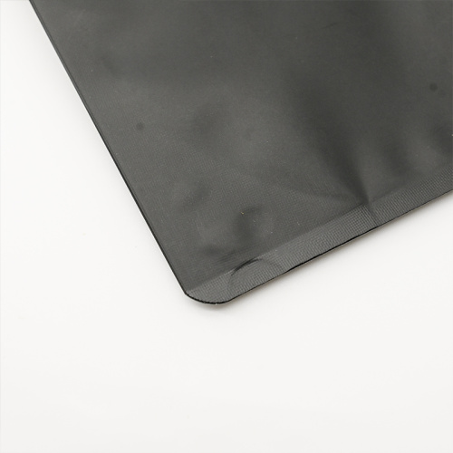 Bolsa de café preto fosco com zíper
