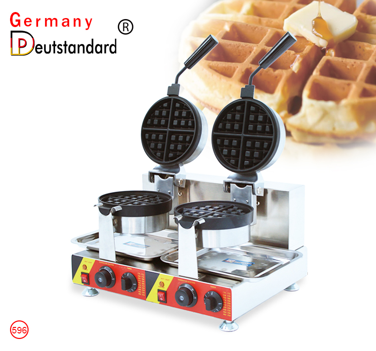 Doubel head electric rotating waffle maker