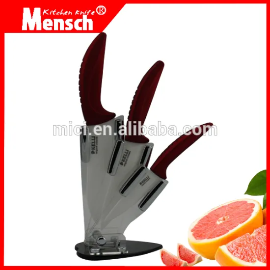 4pcs noble plum blossom printing ceramic knife