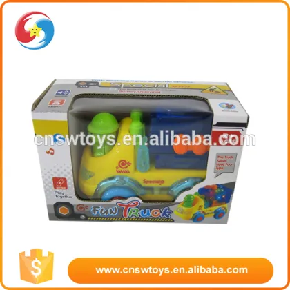 Plastic battery operated car toy mould friction truck b/o mobile machinery shop