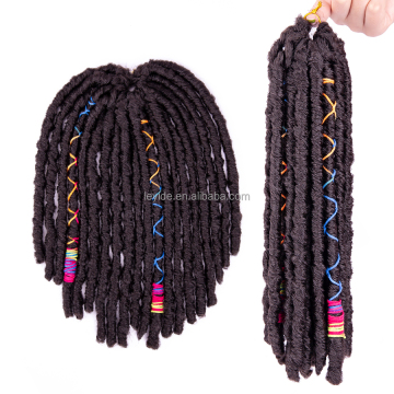 AliLeader Color Line Accessories 12" Faux Locs Dreadlocks Synthetic Crochet Hair Afro Twist Braiding Hair For Black Women
