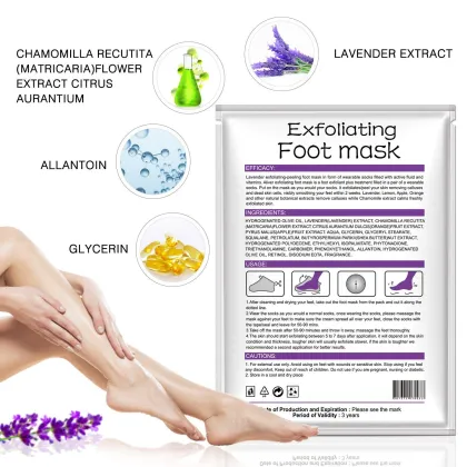 Advanced Wholesale Lavender Foot Sheet Mask - Exfoliating, Hydrating, Whitening & Nourishing Skin Miracle
