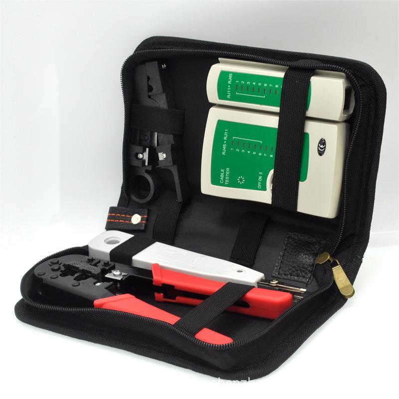 Network Toolkit Professional Set Rj45 Ethernet Cable Crimping Pliers Network Tester Toolkit Set