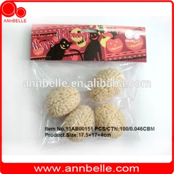 ANnBELLE 4 pcs halloween gift sticky toys TPR 3D sticky brain toy