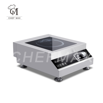 Chefmax 5KW Commercial Induction Cooktop with Button Knob Control and Toughened Glass Panel