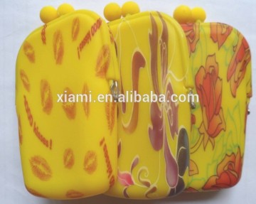 most popular superior material printing various pattern silicone phone wallet