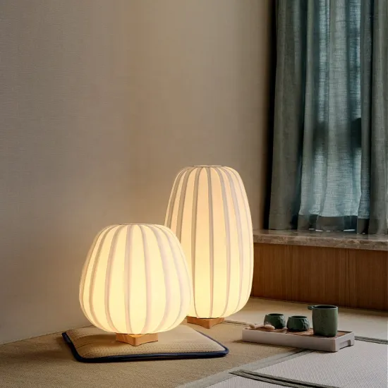 Japanese Wood Fabric Table Lamp for Bedroom, Living Room, and Hotel