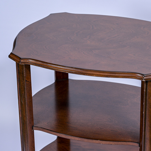 Natural Wood Corner Shelf for Living Room Storage