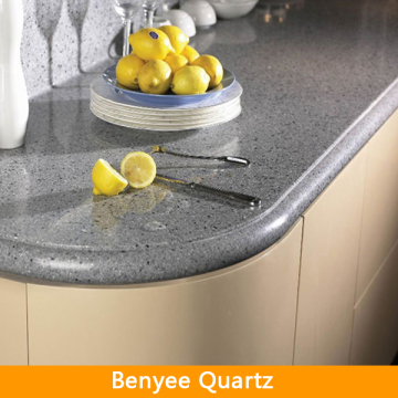 Chinese supplier grey sparkle quartz countertop for kitchen