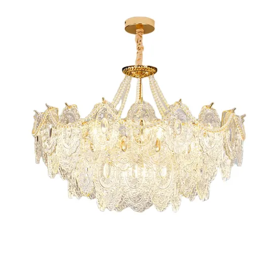 Multi-Tier Copper & Brass Claud Glass Luxury Contemporary Pendant Light Fixture