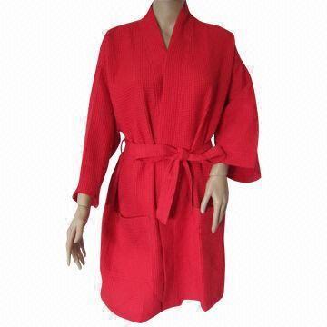 Women's Robe, Made of 65% Cotton and 35% Poly Waffle, Perfect for Spa