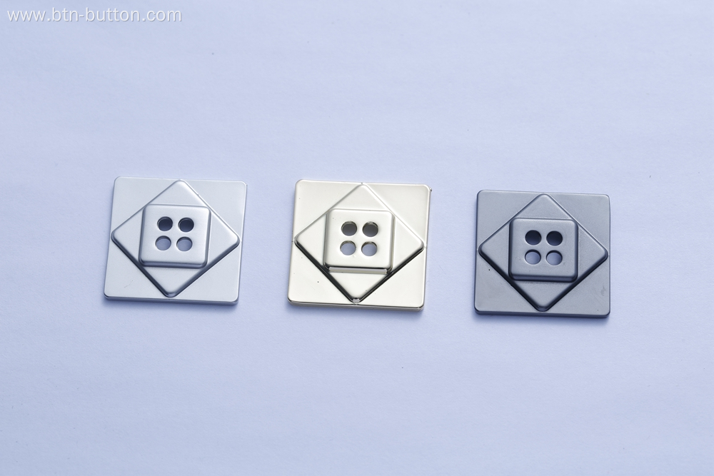 Custom metal alloy buttons for coats