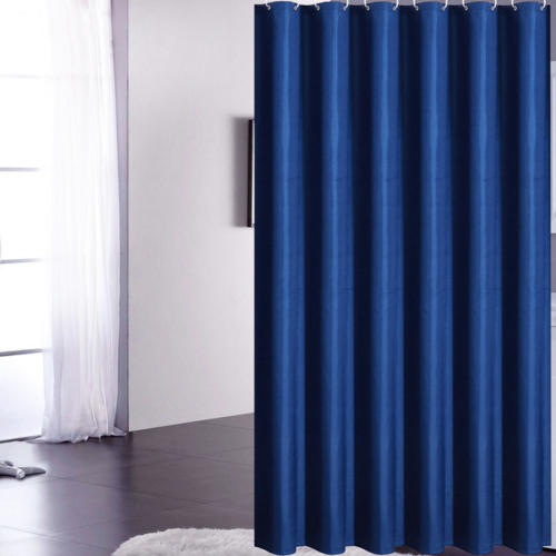 Solid Color Shower Curtain 180CM Waterproof Bathroom Partition Curtain White polyester moisture-proof shower curtain D50